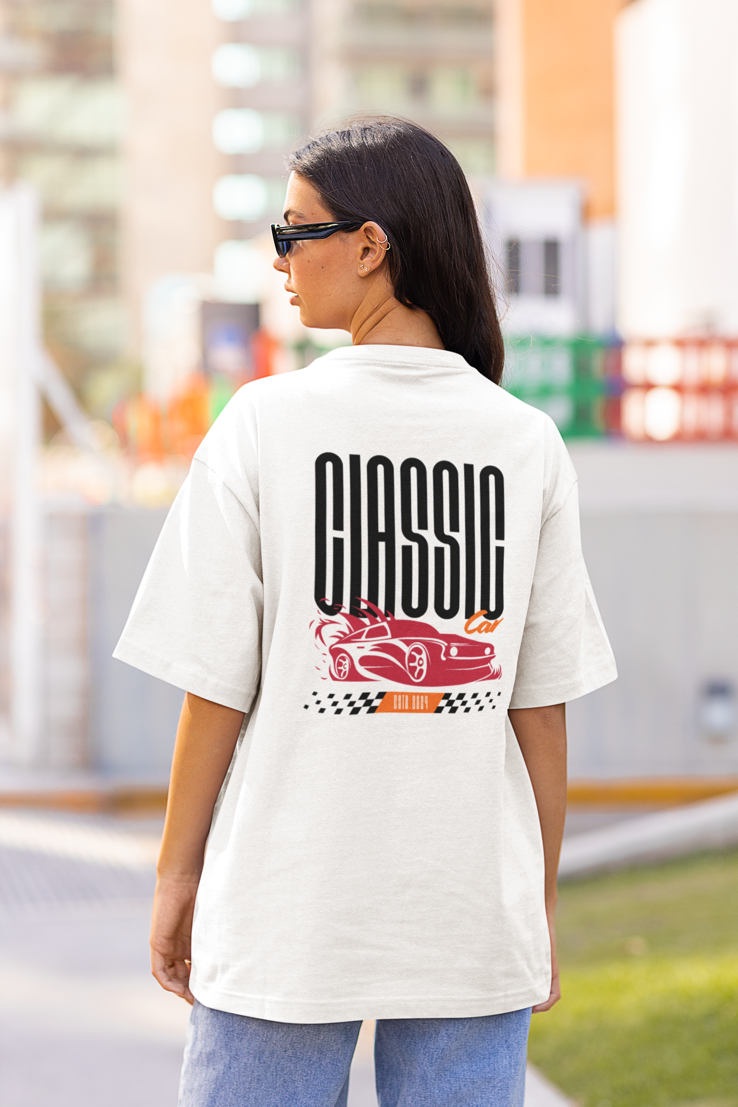 CLASSIC CAR OVERSIZED T-SHIRT FOR WOMEN