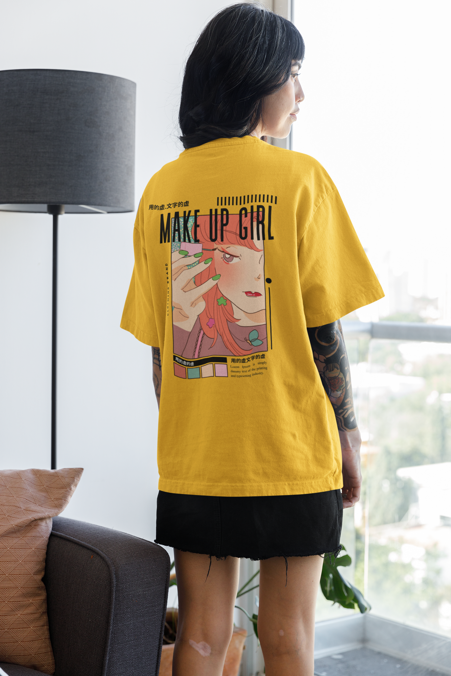 MAKE-UP GIRL OVERSIZED COTTON T-SHIRT FOR WOMEN