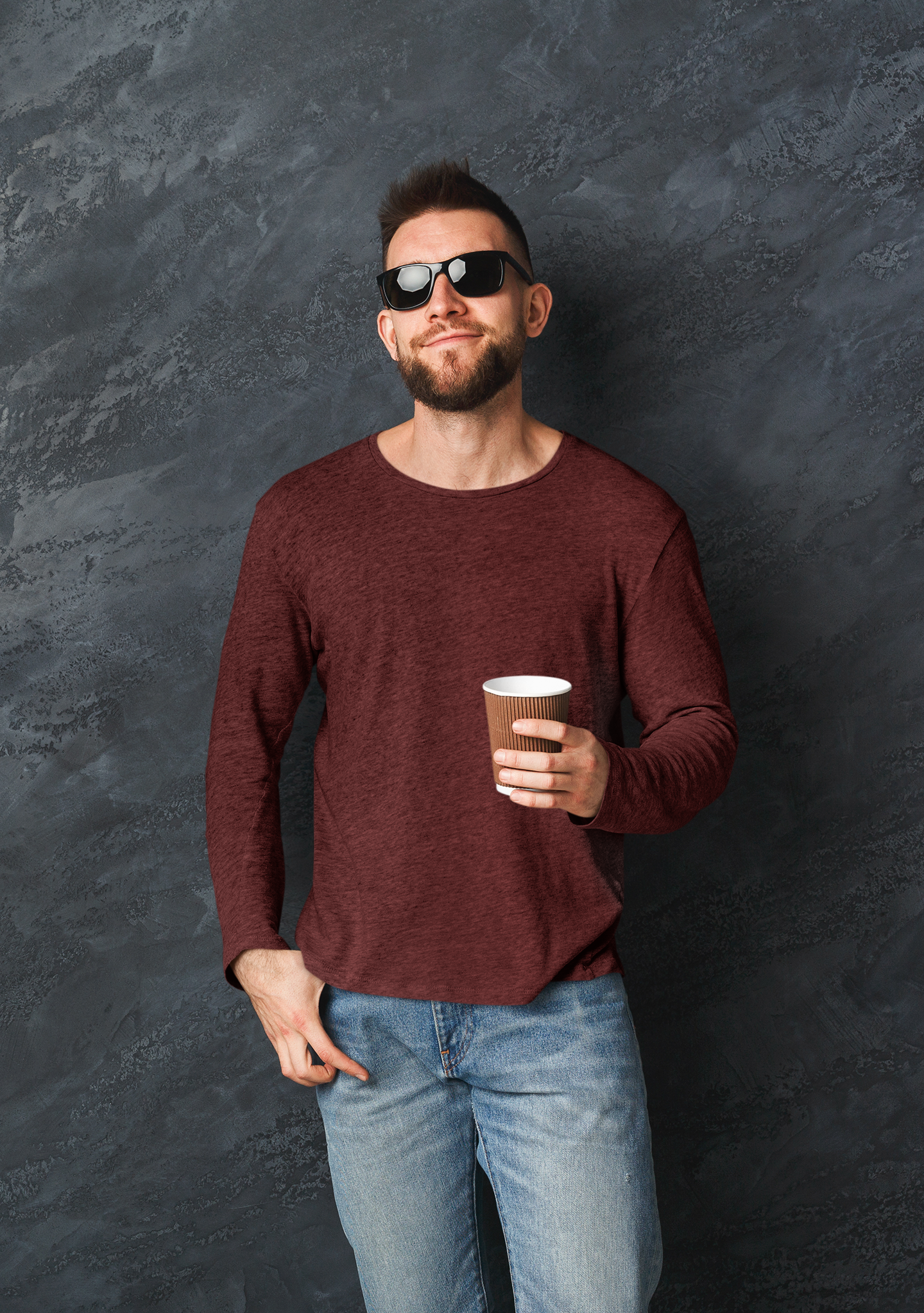 MENS ROUND NECK FULL SLEEVES T-SHIRT