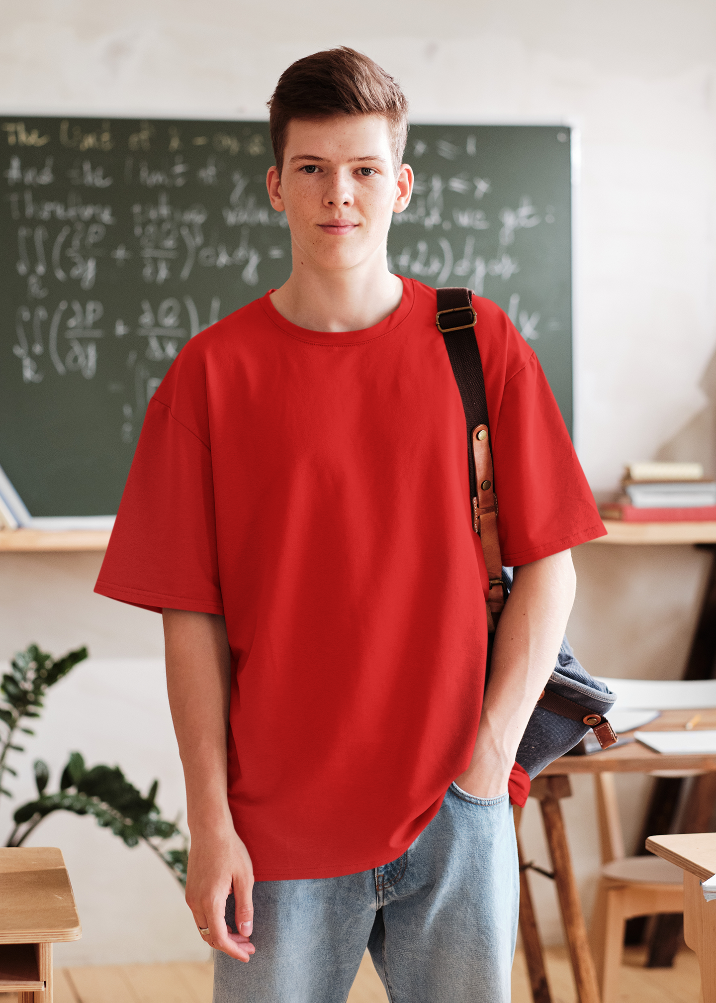 COMFORTABLE MENS OVERSIZED COTTON T-SHIRT