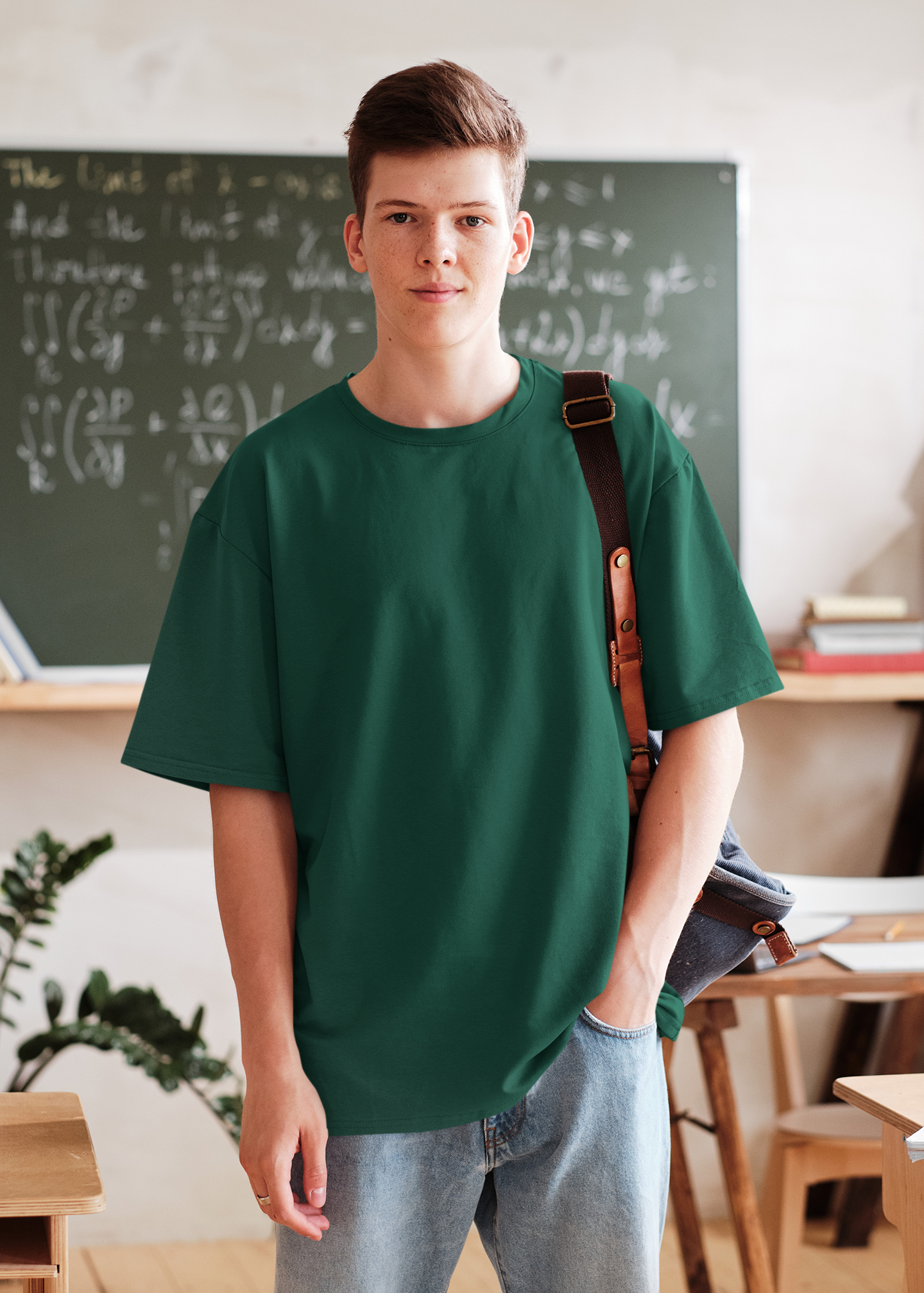 COMFORTABLE MENS OVERSIZED COTTON T-SHIRT