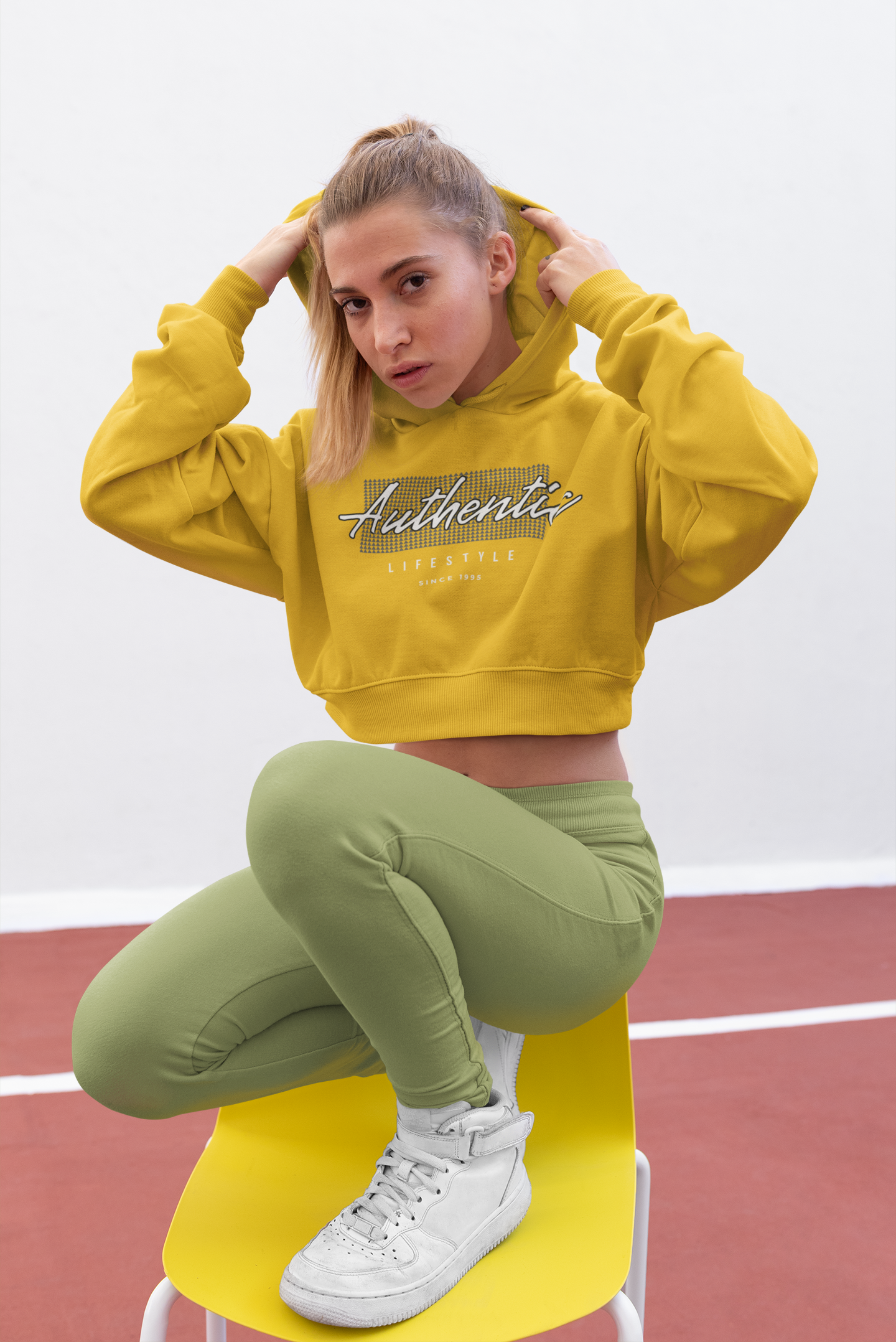 AUTHENTIC CROP HOODIE FOR WOMENS