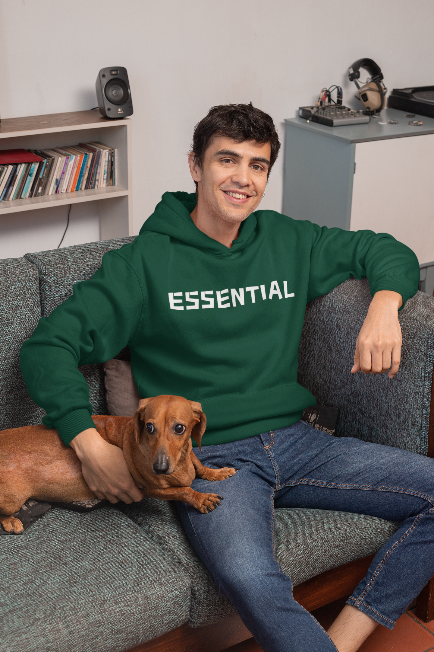 ESSENTIAL HOODED SWEATSHIRT FOR MEN