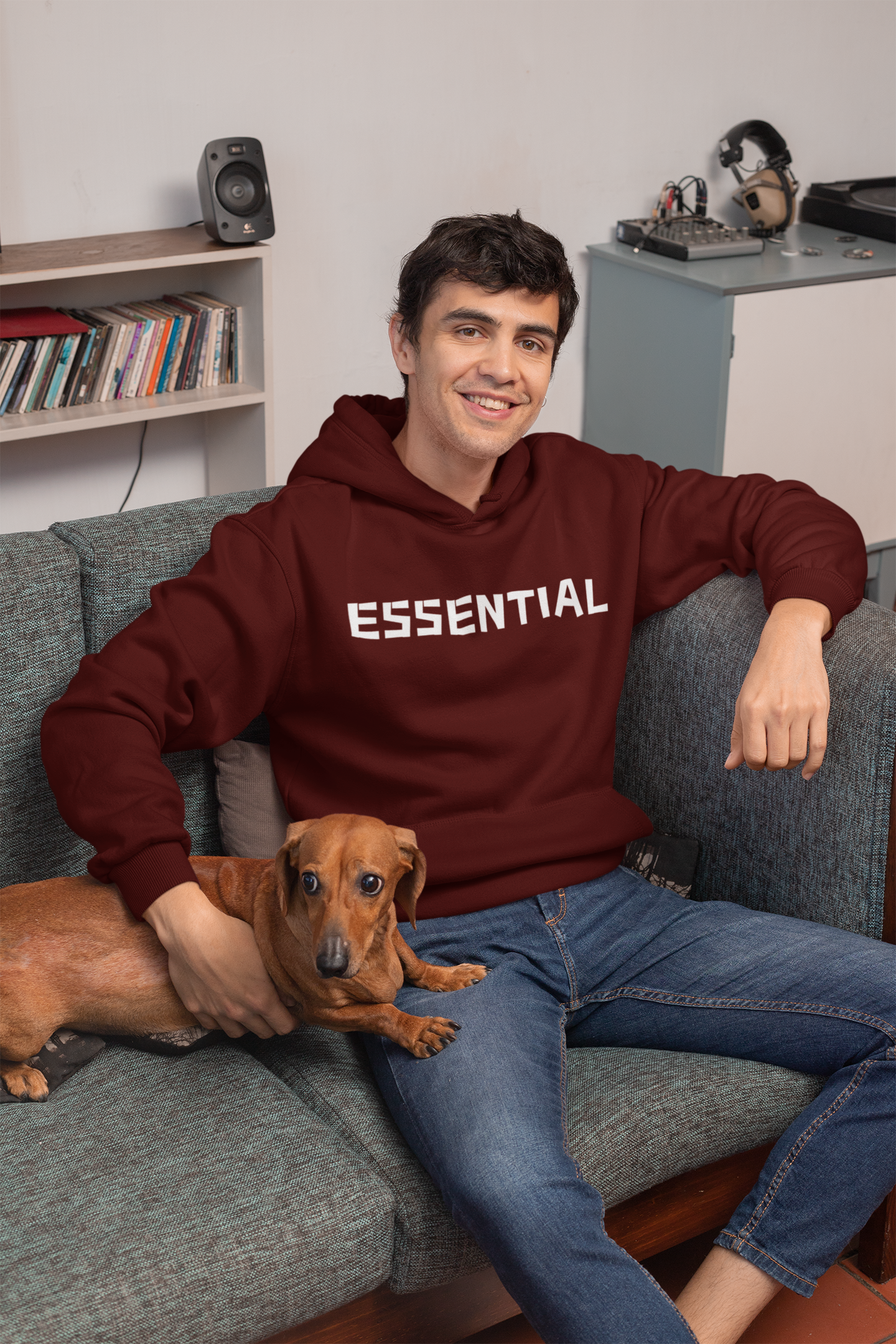 ESSENTIAL HOODED SWEATSHIRT FOR MEN