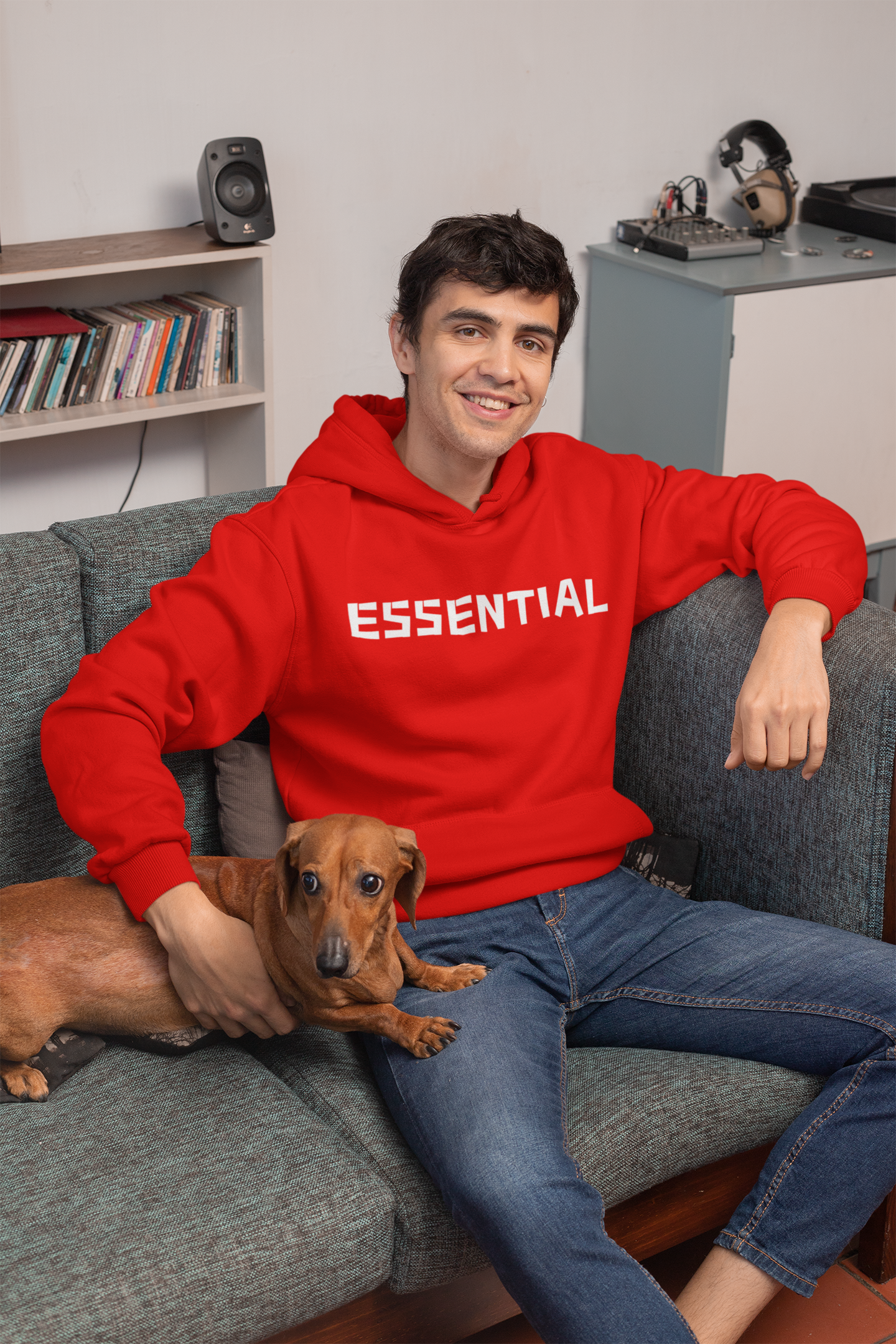 ESSENTIAL HOODED SWEATSHIRT FOR MEN