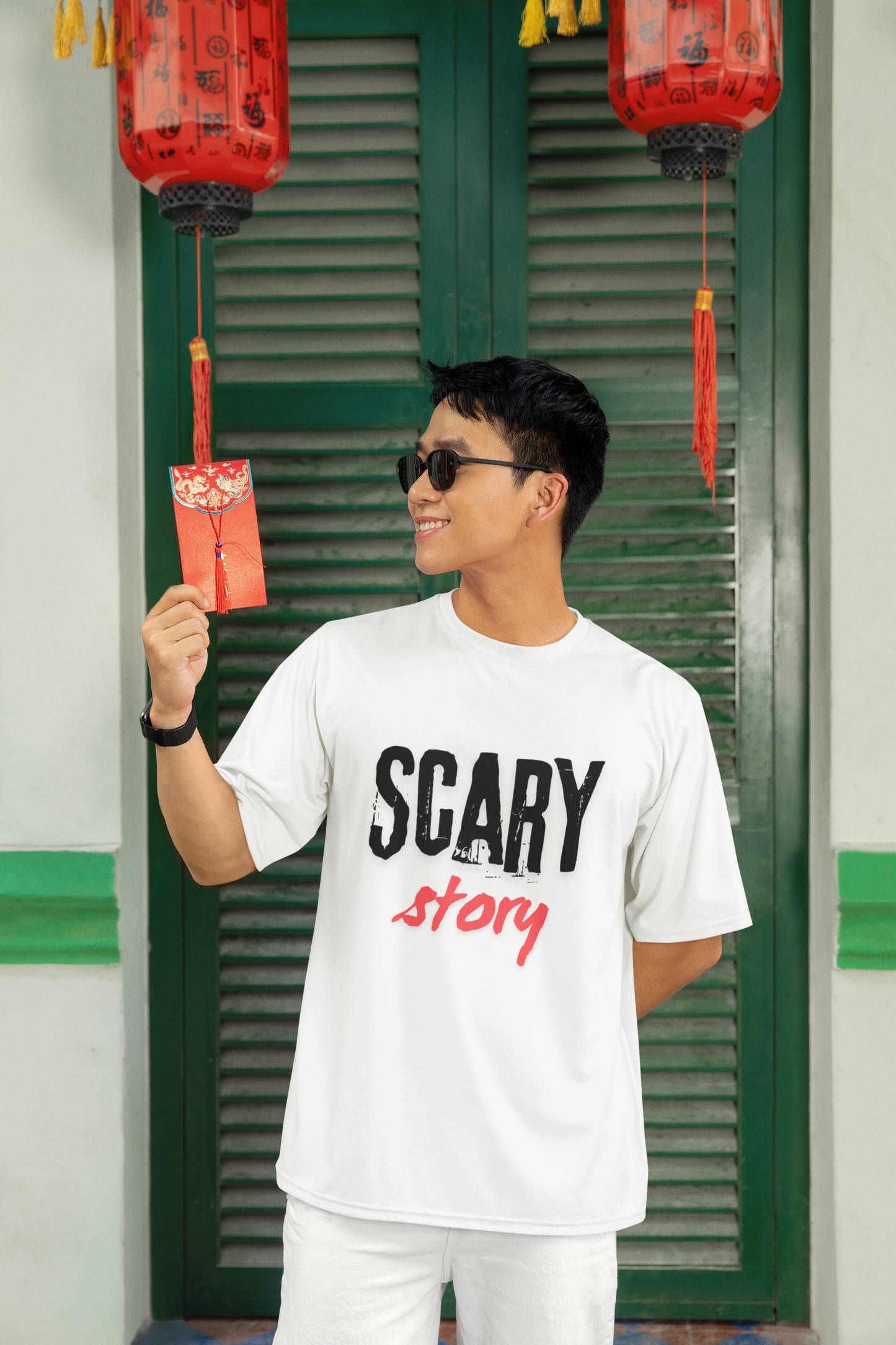 SCARY STORY OVERSIZED COTTON T-SHIRT FOR MEN