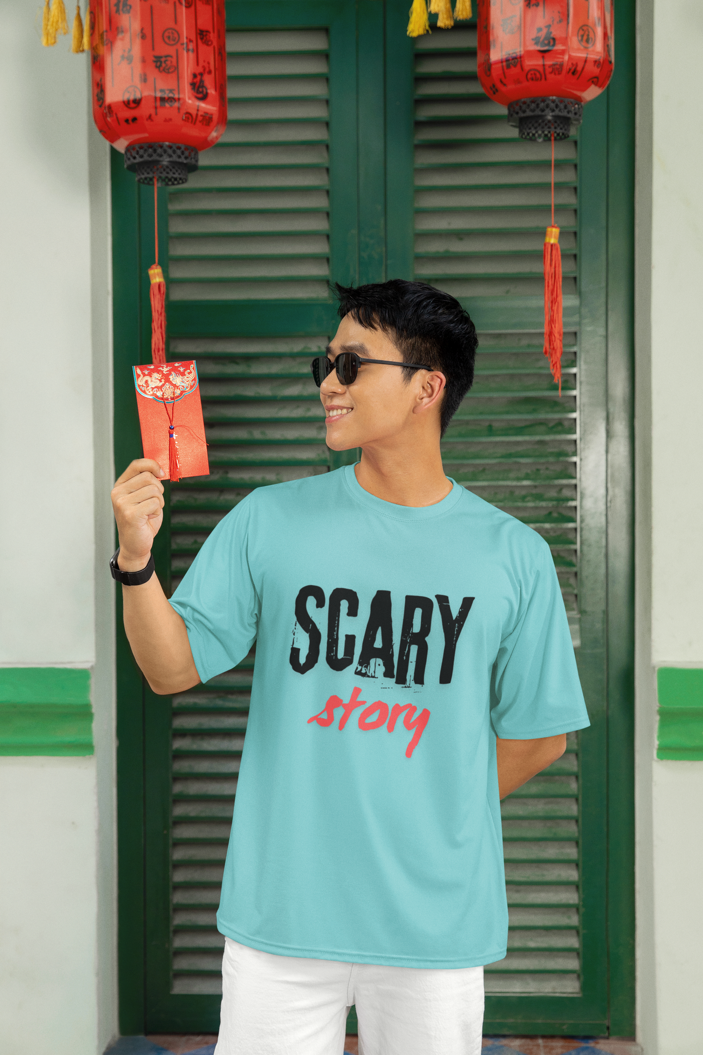 SCARY STORY OVERSIZED COTTON T-SHIRT FOR MEN